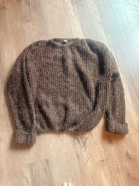 wild fable Brown Fuzzy Knit Pullover
